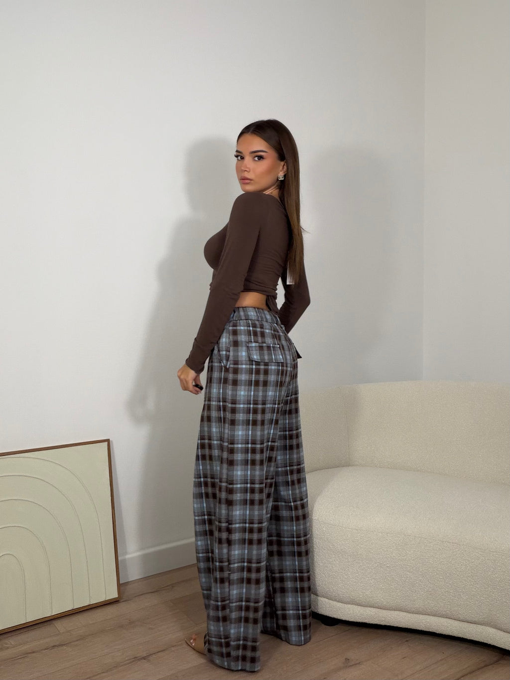 Pantalone Tartan Azzurro