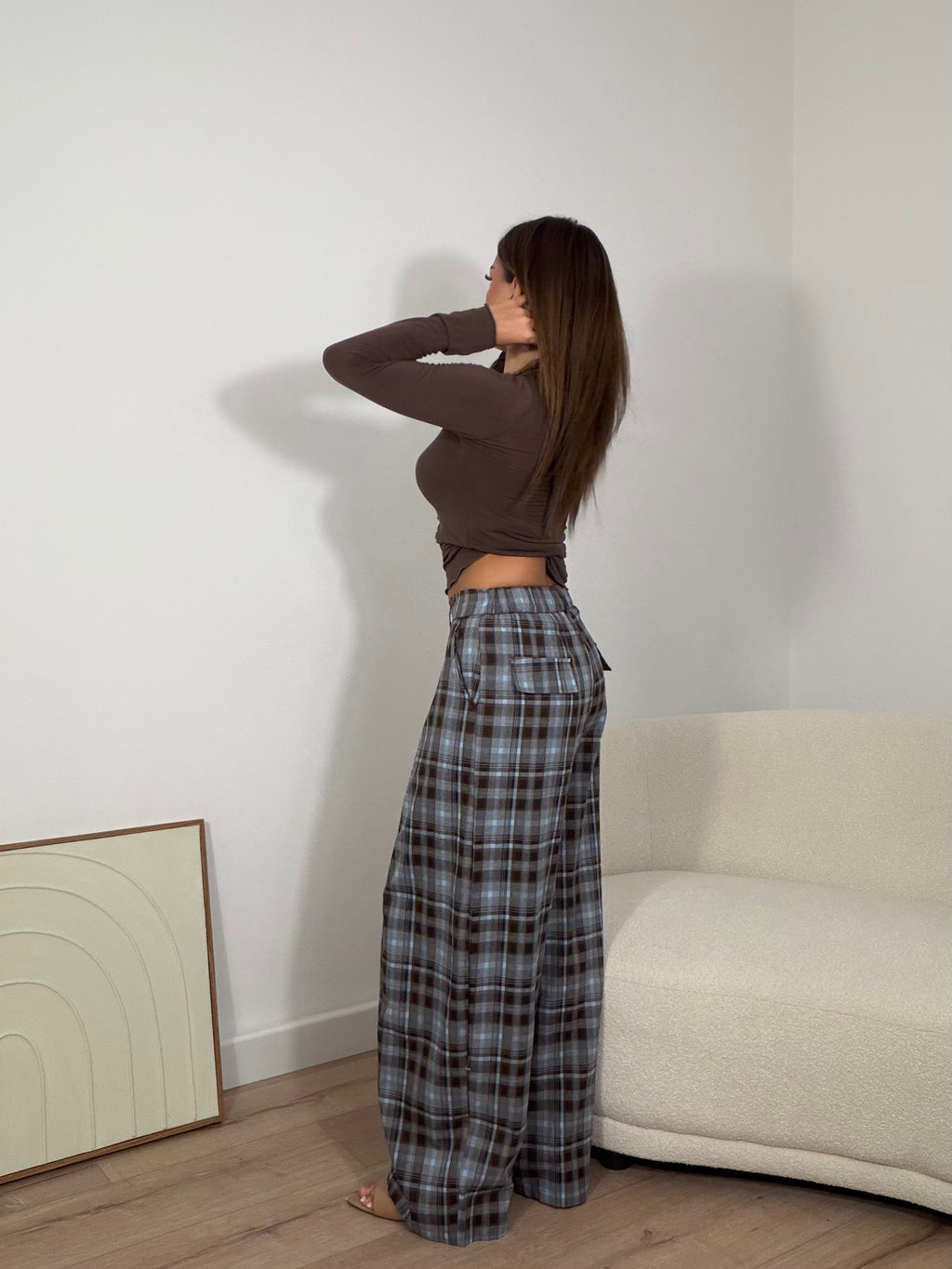 Pantalone Tartan Azzurro